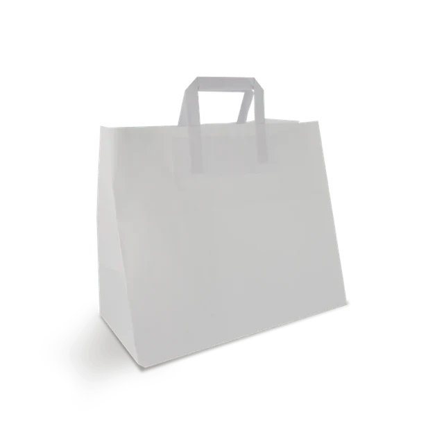 Papiertragetaschen 32x17x27cm weiß (250 Stück) [TK-9987496]