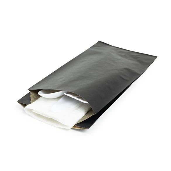 Fettabweisende Beutel Schwarz 8,9x2,9x19,7cm (100 Stück) [GPB1B]