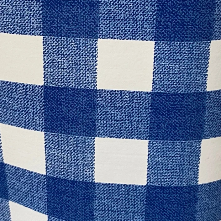 Wachstuch kariert blau weiß