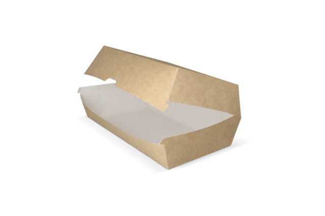 Hotdog Box 20x10x8cm kraft/weiß (300 Stück) [TK-9988287]