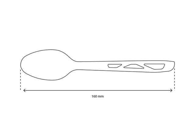 Wiederverwendbarer Schwarz-Löffel 16 cm CPLA (1.000 Stück) [TK-9988005]