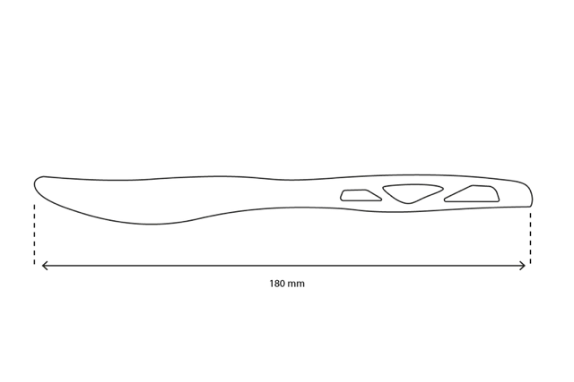 Wiederverwendbares Schwarz-Messer CPLA 18 cm (1.000 Stück) [TK-9988003]