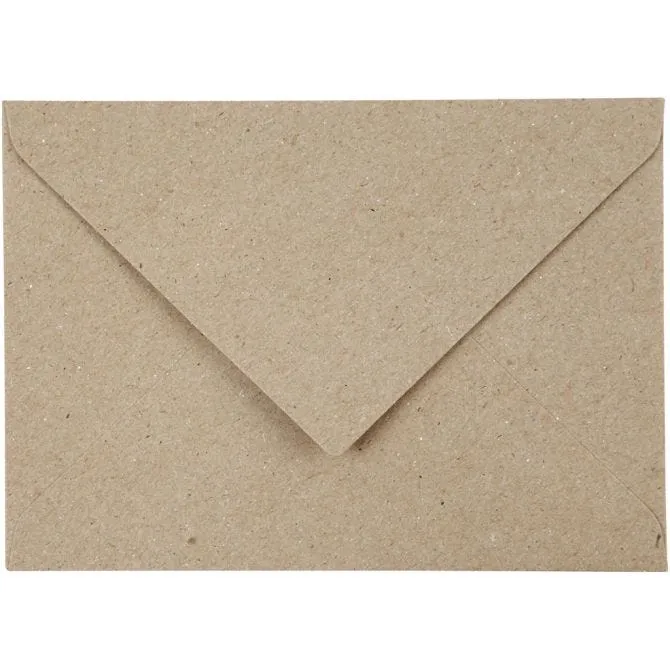 Recycelte Briefumschläge C6 Naturbraun 11.5x16cm - 120g/m2 (50 Stück) [HOB20530]