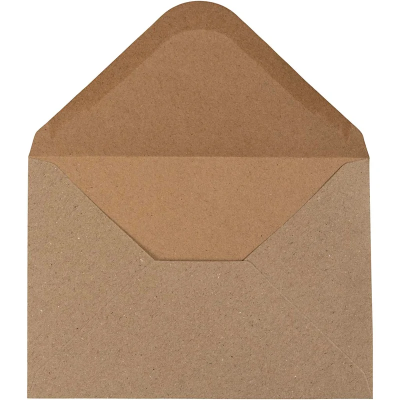 Recycelte Briefumschläge C6 Naturbraun 11.5x16cm - 120g/m2 (50 Stück) [HOB20530]