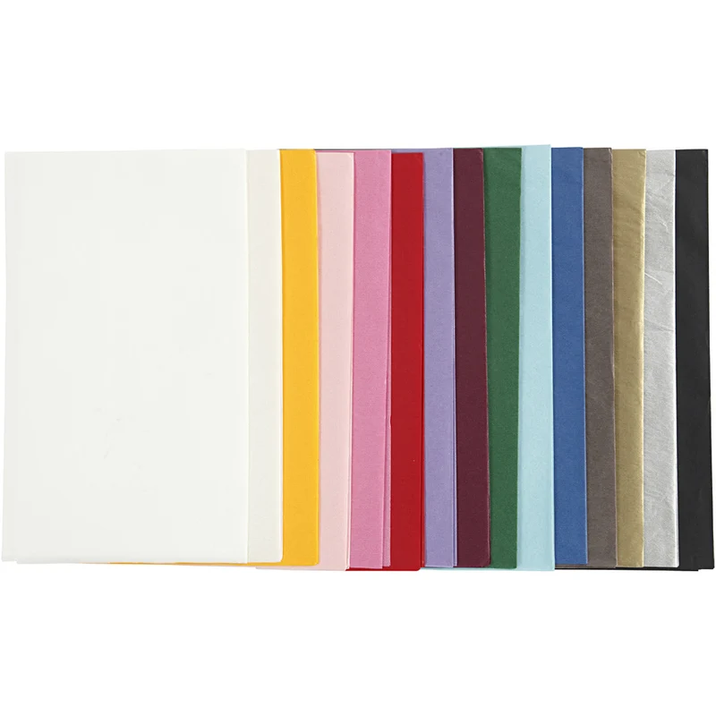 Seidenpapier - Sortiment, Blatt 50x70 cm, 14 g, Sortierte Farben, 30Bl. [HOB20092]