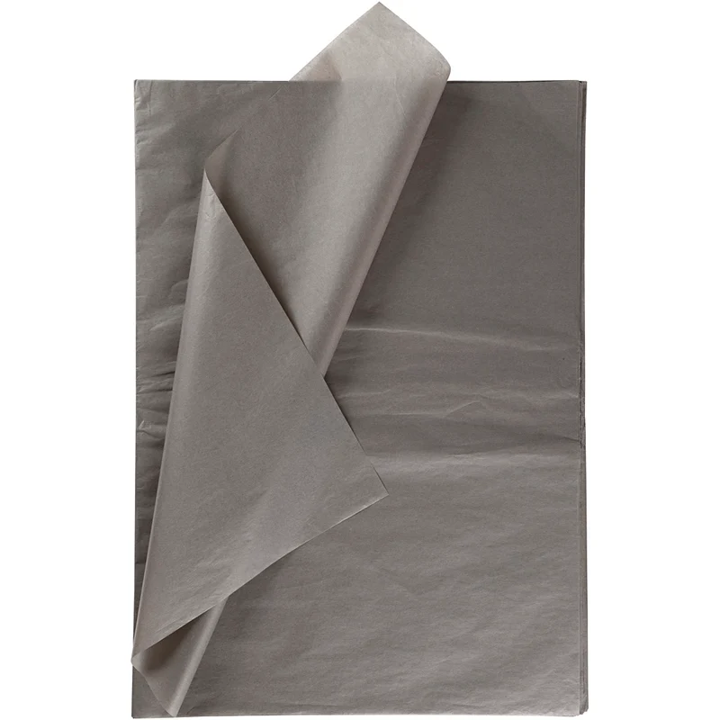 Seidenpapier, Blatt 50x70 cm, 17 g, Dunkelgrau, 25 Bl./ 1 Pck [HOB-20815]
