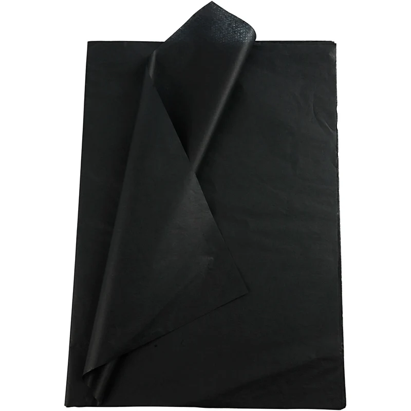 Seidenpapier, Blatt 50x70 cm, 17 g, Schwarz, 10 Bl./ 1 Pck [HOB-200889]