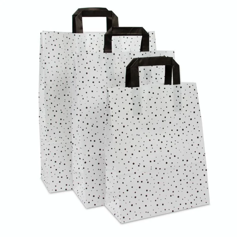 Kraftpapiertaschen - Bubble 26+12x35 cm Weiß (250 Stück) [FP-DPL070]