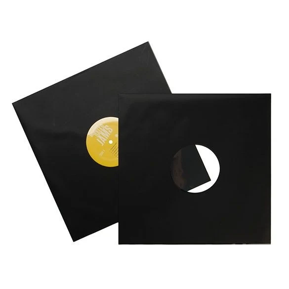 Innenhüllen für 12 inch Schallplatten Mattschwarz (100 Stück) [BLPBM]