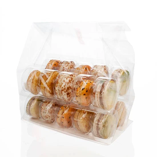 Plastic Bags for 20 Macarons incl. Insert (100 pieces) [MBG4]