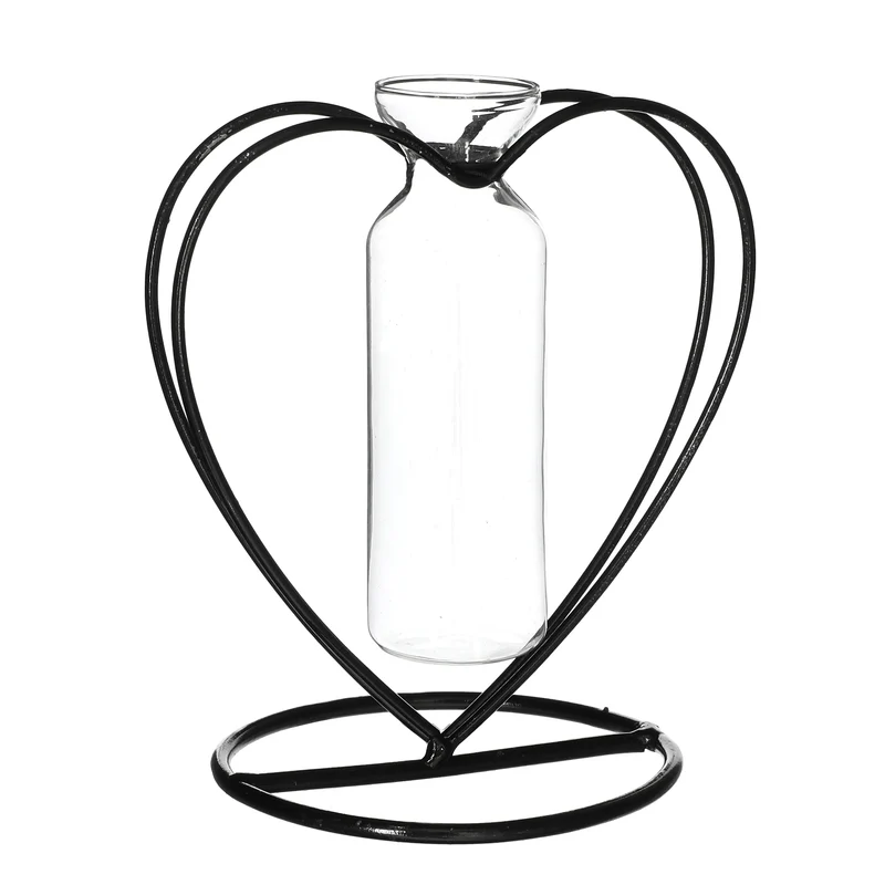 Metallherz mit Rohr Ø10 h.10,5 cm (6 Stk.) [IFS-29293]