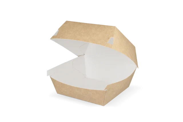 Hamburgerbox 10,5x8,5x10,5 cm kraft/weiß (400 Stück) [TK-9988135]