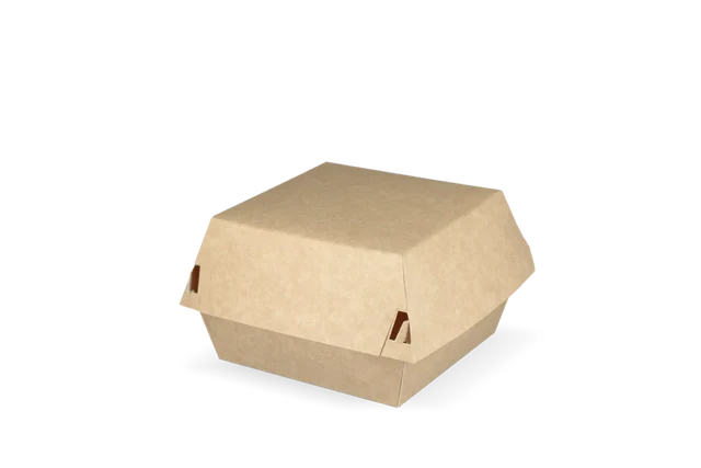 Hamburgerbox 10,5x8,5x10,5 cm kraft/weiß (400 Stück) [TK-9988135]