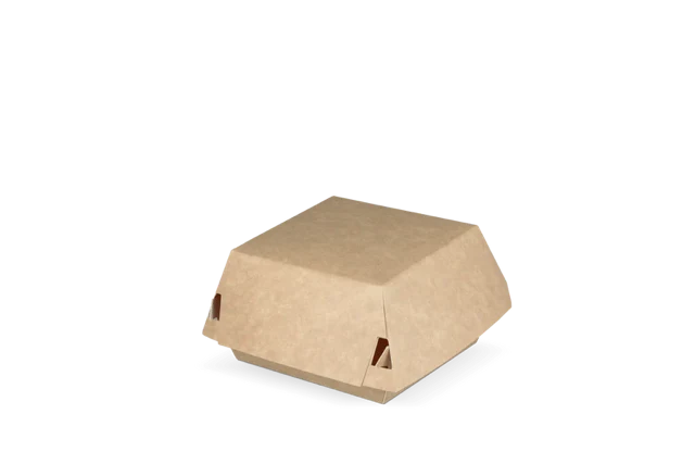 Hamburgerbox 9x7x9 cm kraft/weiß (400 Stück) [TK-9988134]