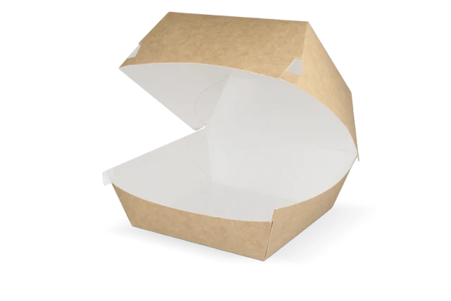 Hamburgerbox 12x10x12 cm kraft/weiß (400 Stück) [TK-9988136]