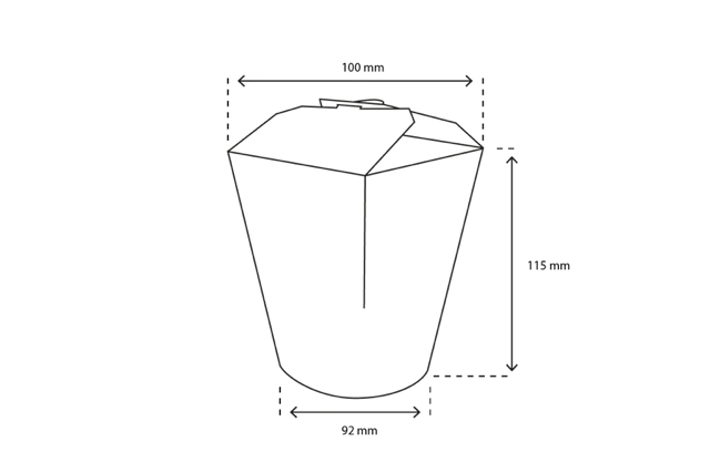 Wok to Go Becher 10x11,5 cm 32oz 1000ml kraft (500 Stück) [TK-9987006]