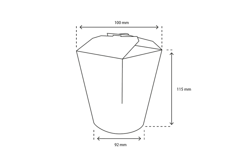 Wok to Go Becher 10x11,5 cm 32oz 1000ml kraft (500 Stück) [TK-9987006]