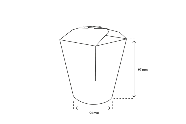 Wok to Go Becher Karton 9,4x9,7 cm 26oz 750ml weiß (500 Stück) [TK-9987002]