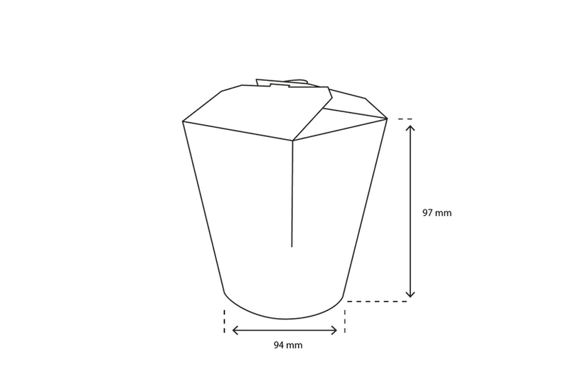 Wok to Go Becher Karton 9,4x9,7 cm 26oz 750ml weiß (500 Stück) [TK-9987002]