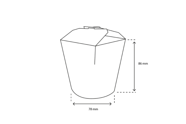 Wok to Go Becher 8x8,6 cm 16oz 400ml kraft (500 Stück) [TK-9987004]