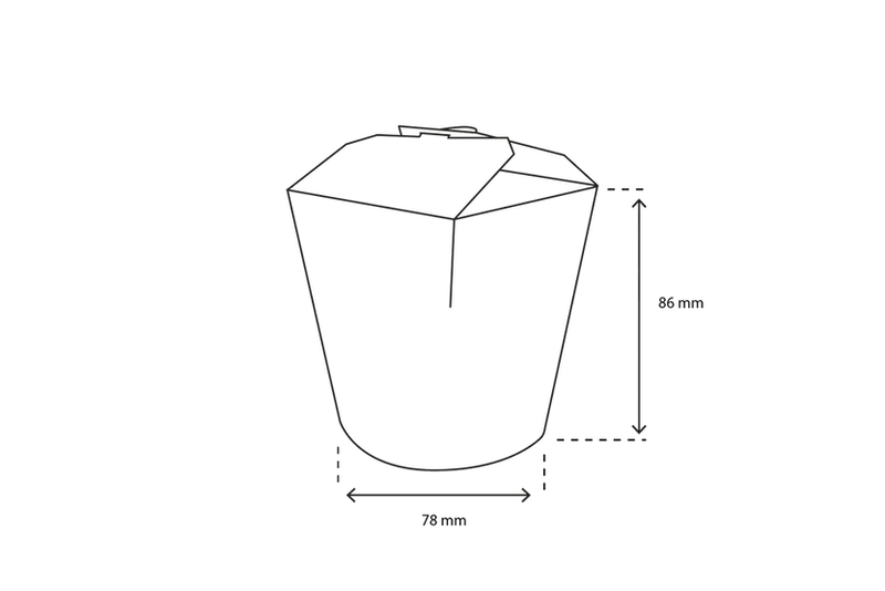 Wok to Go Becher 8x8,6 cm 16oz 400ml kraft (500 Stück) [TK-9987004]