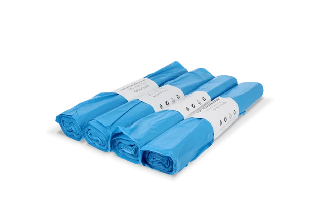 Müllsäcke 120 liter 70x110cm 20 Rolls mit 25 Beuteln blau (licht) (500 Beutel) [TK-9987662]