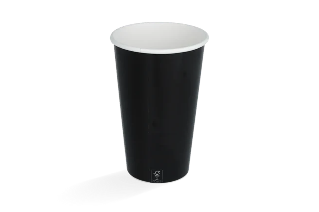 Milchshake-Becher Karton mittel 450ml Ø9 cm 16oz Schwarz FSC®Mix (500 Stück) [TK-9987082]