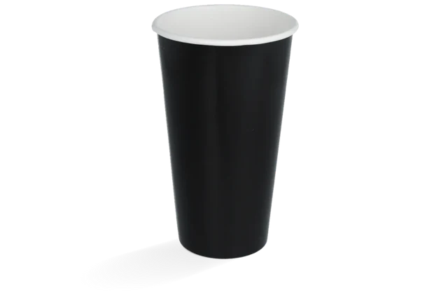 Milchshake-Becher Karton Groß 560ml Ø9 cm 20oz Schwarz FSC®Mix (500 Stück) [TK-9987083]