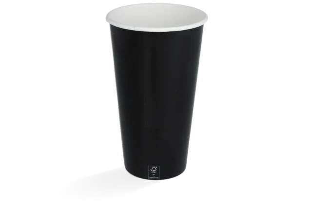 Milchshake-Becher Karton Groß 560ml Ø9 cm 20oz Schwarz FSC®Mix (500 Stück) [TK-9987083]