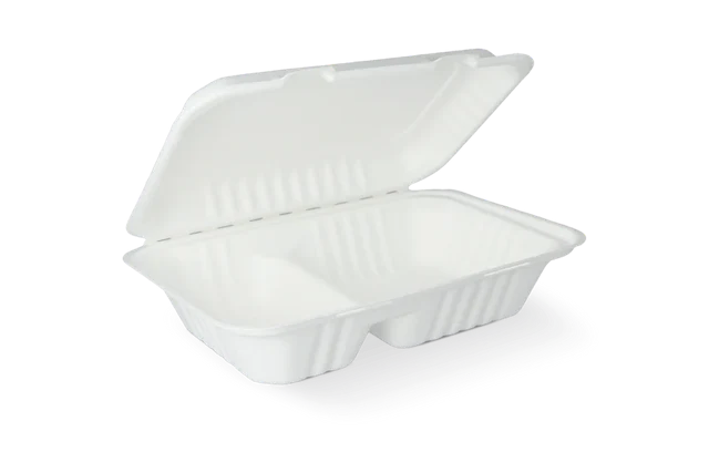 Menübox 2-Fächer Zuckerrohr 16x6,5x23 cm (500 Stück) [TK-9988191]