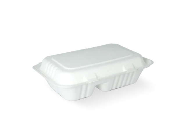 Menübox 2-Fächer Zuckerrohr 16x6,5x23 cm (500 Stück) [TK-9988191]