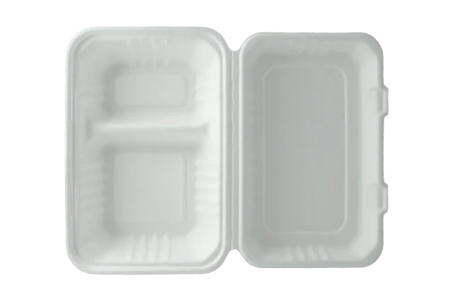 Menübox 2-Fächer Zuckerrohr 16x6,5x23 cm (500 Stück) [TK-9988191]