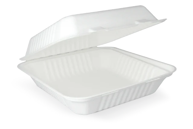 Menübox 1-Fächer Zuckerrohr 23,3x8,1x23,3 cm (200 Stück) [TK-9988194]