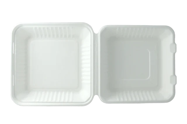 Menübox 1-Fächer Zuckerrohr 23,3x8,1x23,3 cm (200 Stück) [TK-9988194]