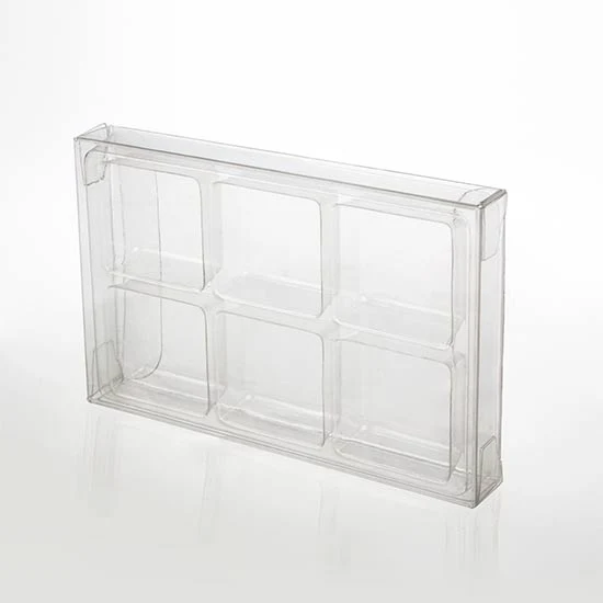 Schachteln für handgemachte Süßigkeiten für 6 Stück 7x1.4x10.3cm Transparent (25 Stück) [CNDY274]