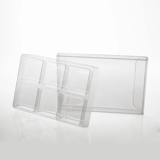 Schachteln für handgemachte Süßigkeiten für 6 Stück 7x1.4x10.3cm Transparent (25 Stück) [CNDY274]