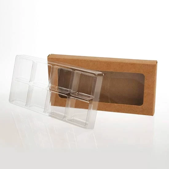 Schachteln für handgemachte Süßigkeiten für 8 Stück 7x2.1x13.8cm Kraft (25 Stück) [CNDY273]