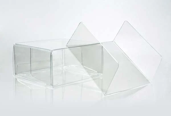 Schokoladenschachteln mit Einsatz 7x3.7x7cm Transparent (100 Stück) [CNDY227]