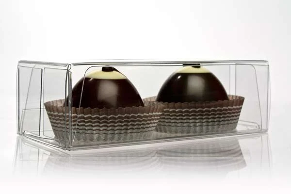 Plastic Gift Boxes for "chocolate" Truffels 5.4x3.5x10.8cm with Insert (100 pieces) [CNDY195]