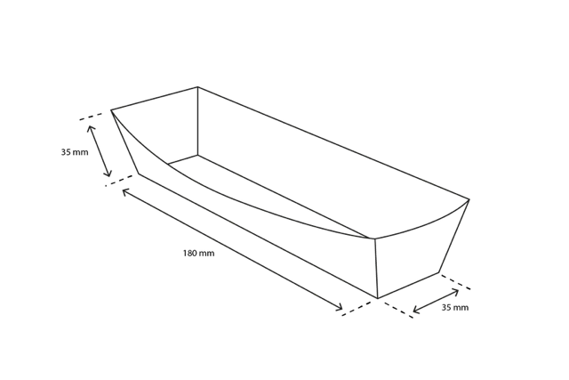 Würstchenschalen A16 kraft/weiß (400 Stück) [TK-9987895]