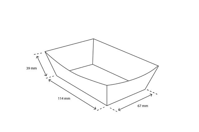 Pommesschalen A9 kraft/weiß (400 Stück) [TK-9987892]