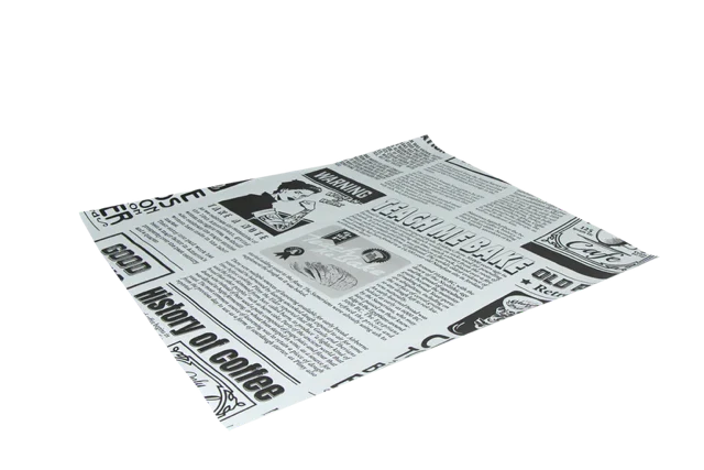 Hamburger Einwickelpapier fettfrei 33x38cm FSC®Mix Zeitung weiß (2.000 Stück) [TK-9988211]