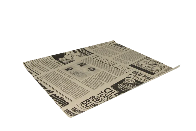 Hamburger Einwickelpapier fettfrei 33x38cm FSC®Mix Zeitung braun (2.000 Stück) [TK-9988204]