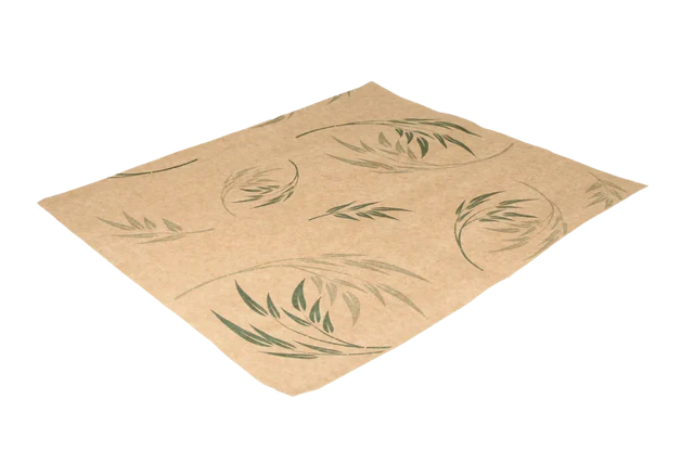 Hamburger Einwickelpapier fettfrei 33x38cm FSC®Mix kraft Bambus (2.000 Stück) [TK-9988208]