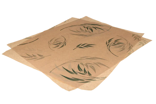 Hamburger Einwickelpapier fettfrei 33x38cm FSC®Mix kraft Bambus (2.000 Stück) [TK-9988208]