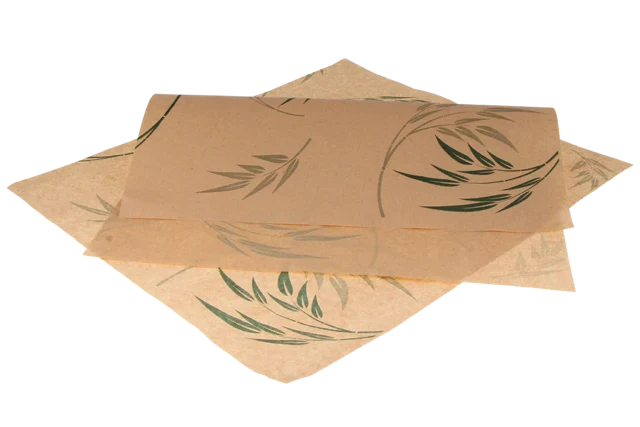 Hamburger Einwickelpapier fettfrei 33x38cm FSC®Mix kraft Bambus (2.000 Stück) [TK-9988208]