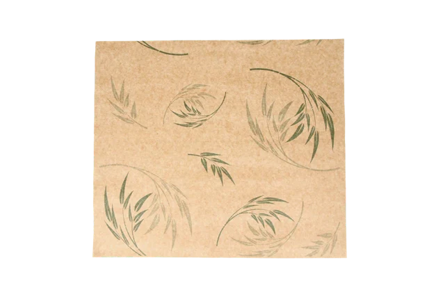 Hamburger Einwickelpapier fettfrei 33x38cm FSC®Mix kraft Bambus (2.000 Stück) [TK-9988208]