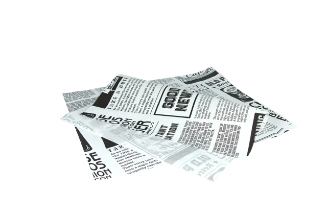 Hamburger Einwickelpapier fettfrei 33x30cm FSC®Mix Zeitung weiß (2.000 Stück) [TK-9988210]
