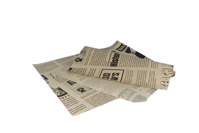 Hamburger Einwickelpapier fettfrei 33x30cm FSC®Mix Zeitung braun (2.000 Stück) [TK-9988203]