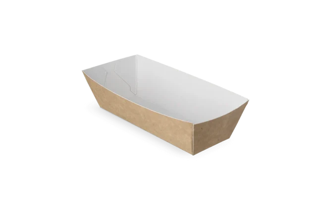 Snackschalen A5 3,9x3,5x11,4 cm kraft/weiß (400 Stück) [TK-9987890]